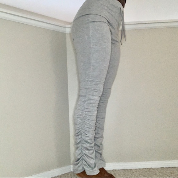 Grey Stacked Pants - Picture 3 of 3